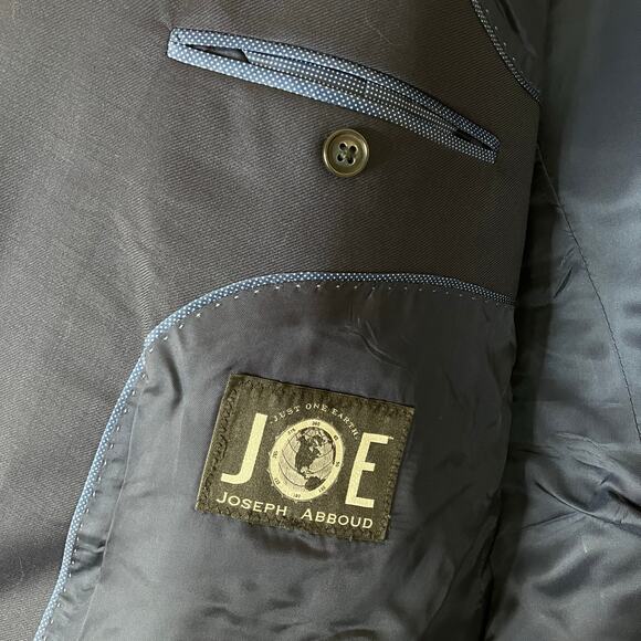 Joseph Abboud | Navy Blue Formal Suit Jacket Mens 44 Short - Picture 6 of 8